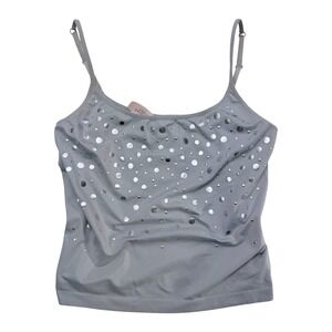 Y2K Victorias Secret Body by Victoria Studded Sequin seamless Camisole Large NWT